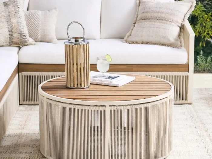 Lakewood Rope Round Outdoor Coffee Table (34")