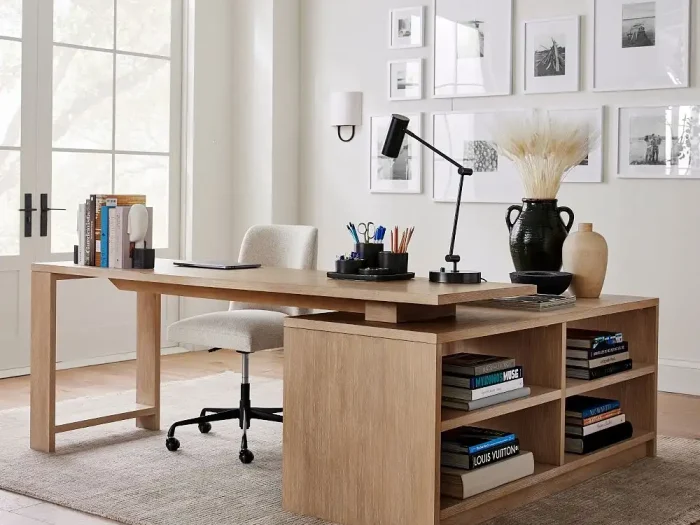 Pacific L-Shape Rotating Desk (78")